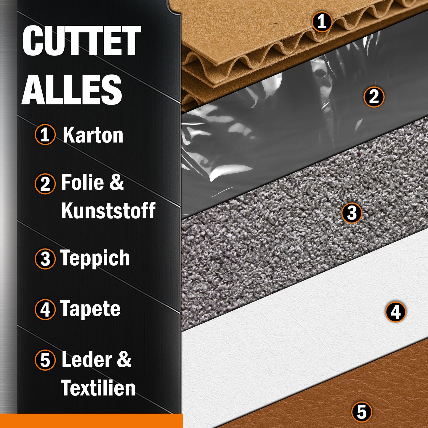 Cuttermesser Set mit Ersatzklingen