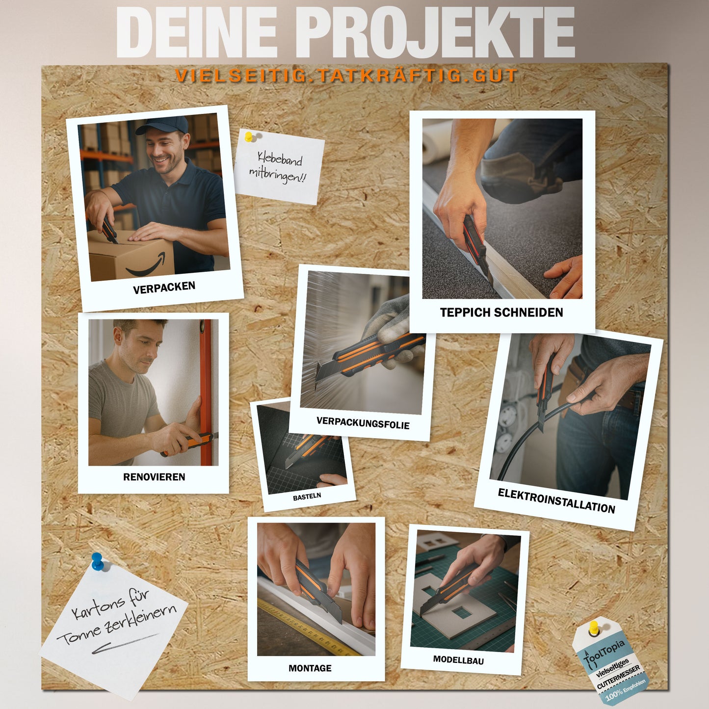 Cuttermesser Set mit Ersatzklingen